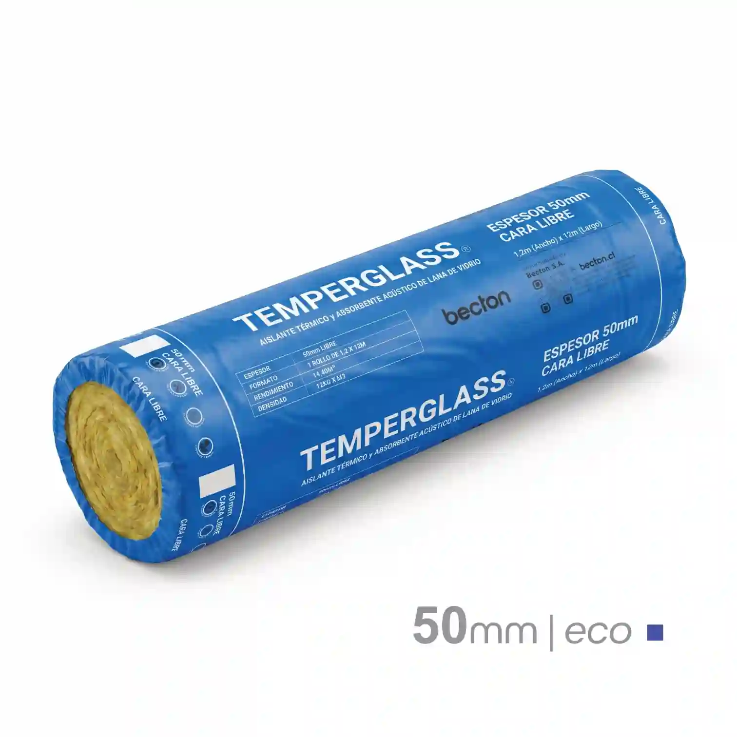 LANA DE VIDRIO TEMPER LIBRE 50 MM 14.4 M2