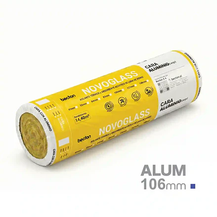 LANA DE VIDRIO ALUM 106 MM 14.4 M2 1