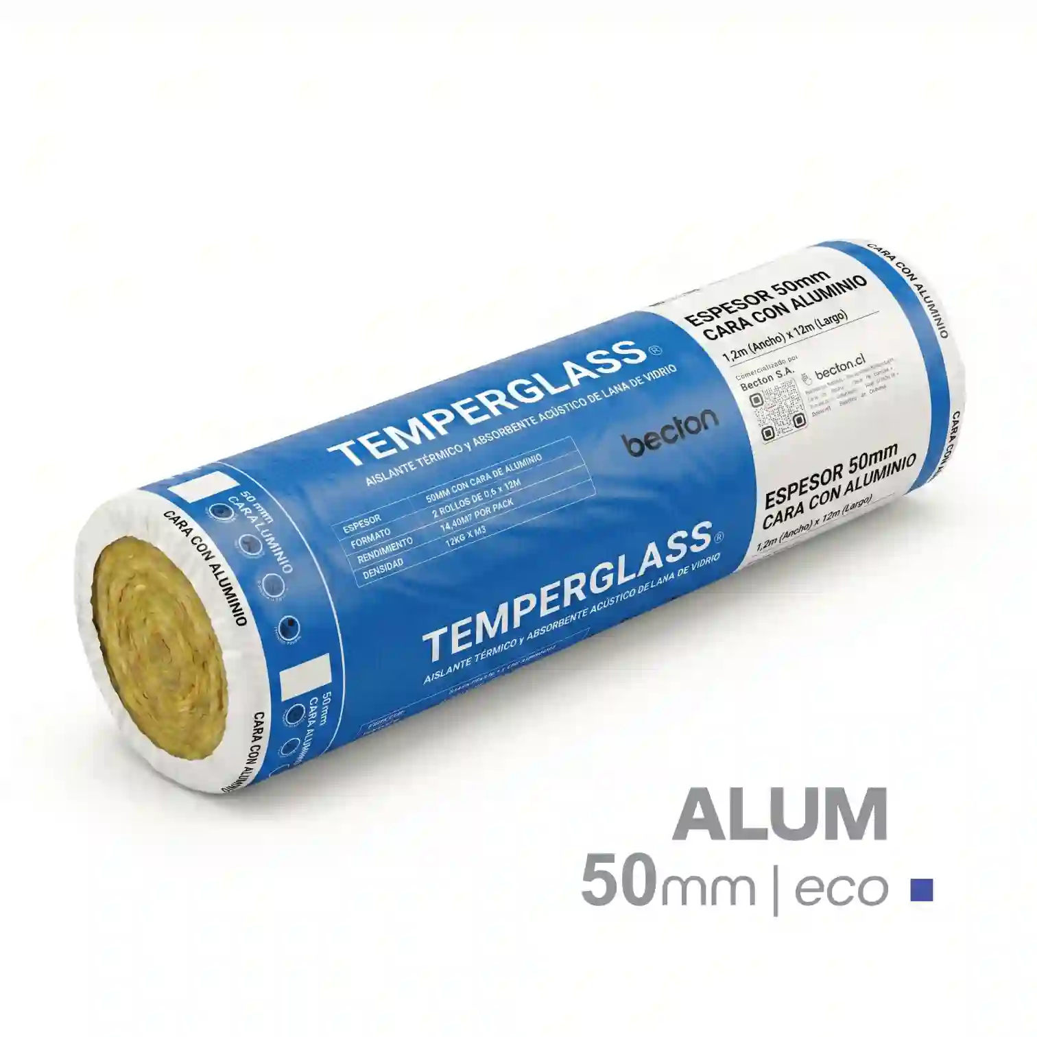LANA DE VIDRIO TEMPER ALUM 50 MM 14.4 M2