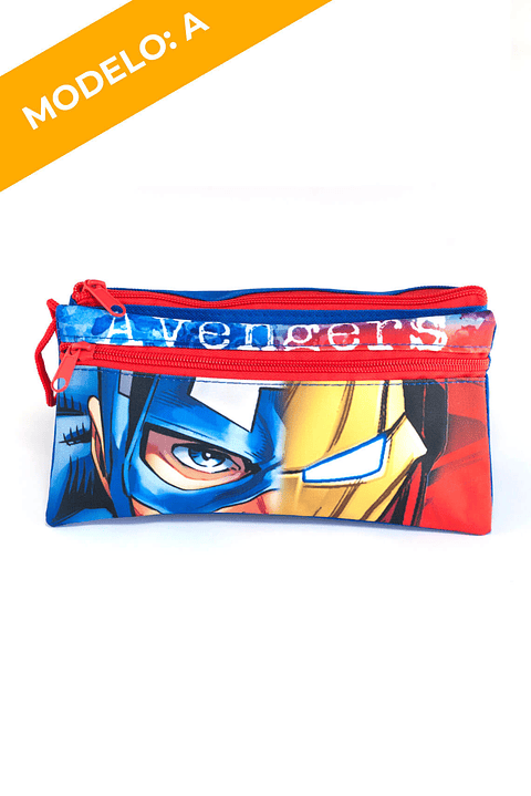Estuche Doble Cierre Avengers 2 Diseños