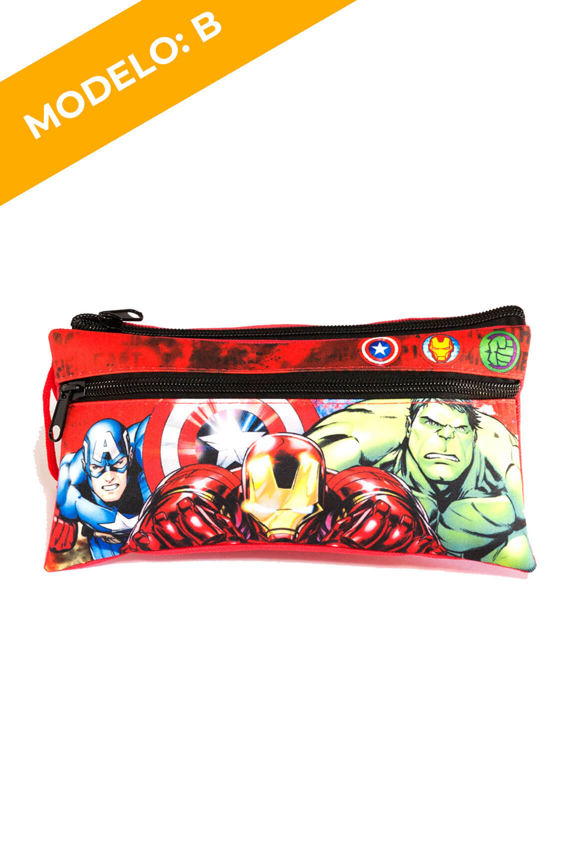 Estuche Doble Cierre Avengers 2 Diseños