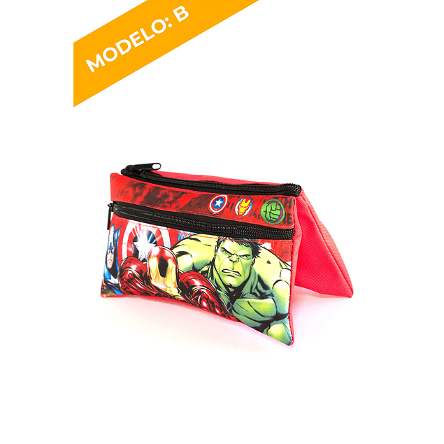 Estuche Doble Cierre Avengers 2 Diseños