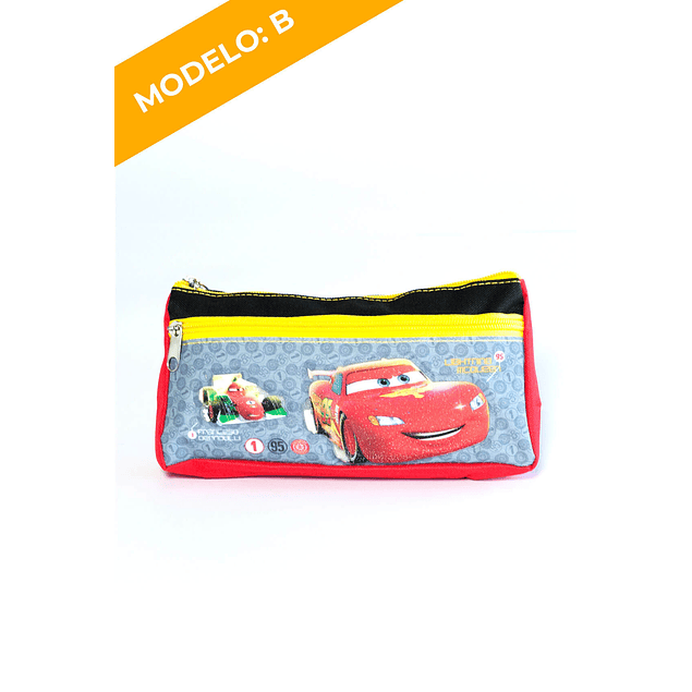 Estuche Doble Cierre Cars 2 Diseños