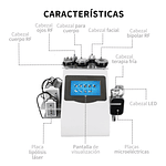 Máquina Cavitación Ultrasónica 9 En 1 40k Lipolaser Reafirmante 