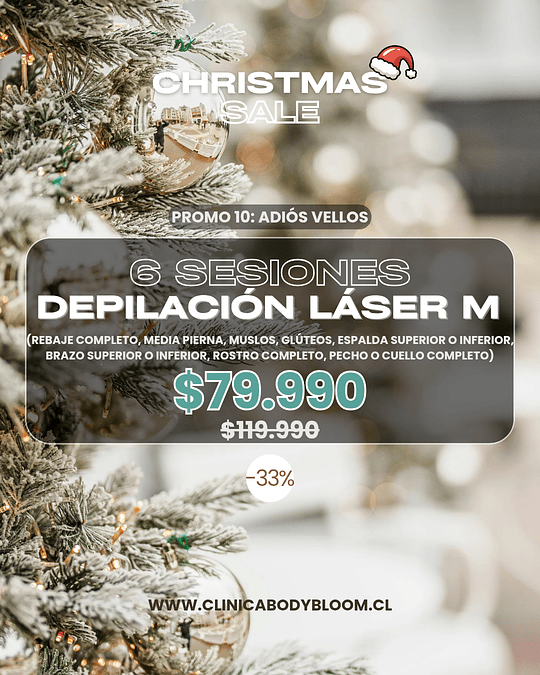 Depilación láser - 6 sesiones