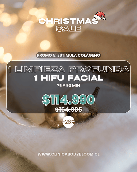 1 Hifu Facial + 1 Limpieza profunda