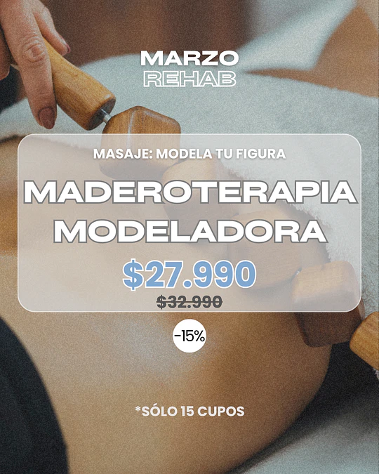 Masaje Maderoterapia - 1 sesión