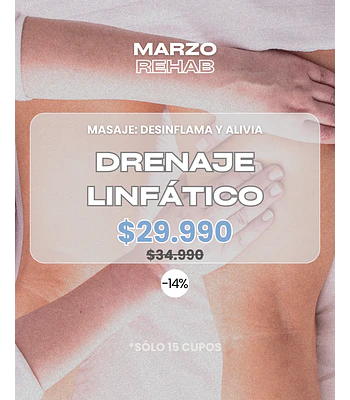 Masaje Drenaje linfático - 1 sesión