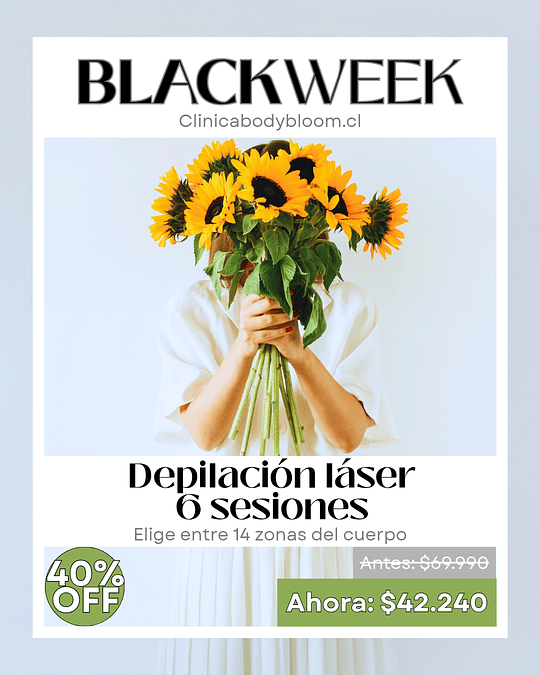 Depilación láser - 6 sesiones