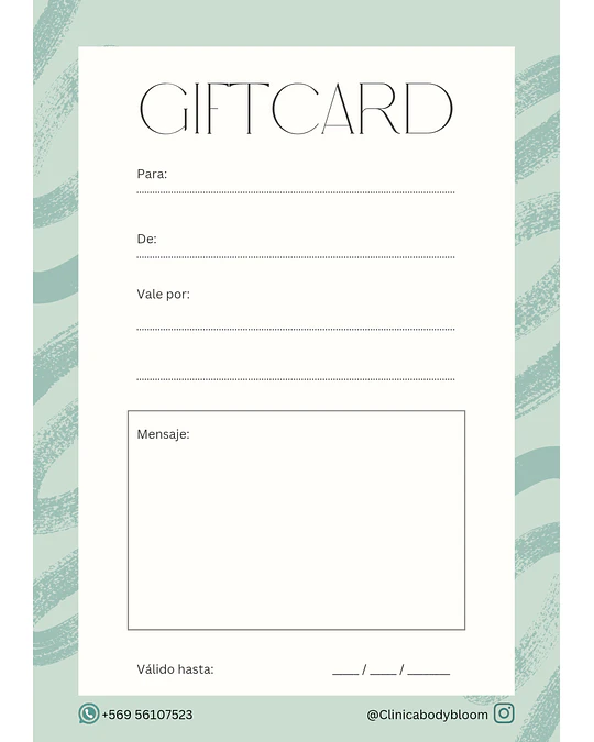 Giftcard personalizada