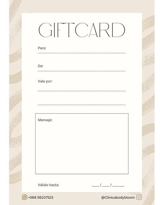Giftcard personalizada