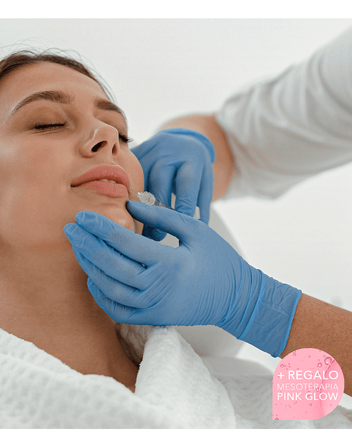 Labios perfectos con Relleno de Ácido Hialurónico + Mesoterapia Pink Glow zona rostro
