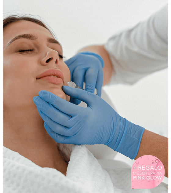 Labios perfectos con Relleno de Ácido Hialurónico + Mesoterapia Pink Glow zona rostro