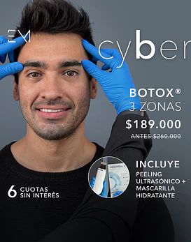 Toxina 3 zonas + Peeling ultrasónico + Máscara