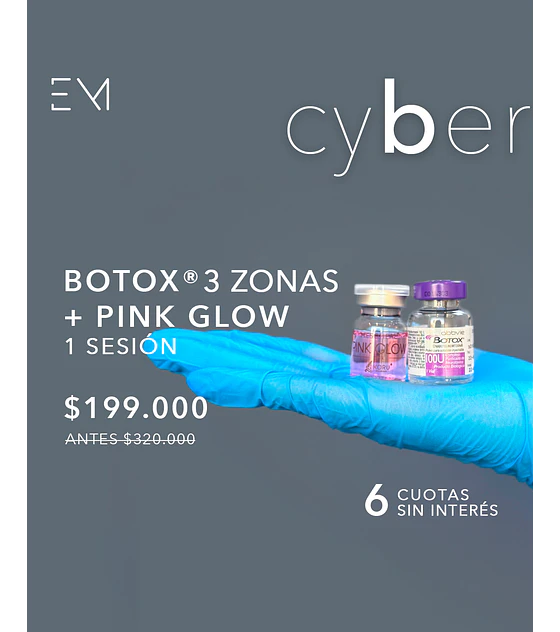 Toxina 3 zonas + Mesoterapia Pink Glow