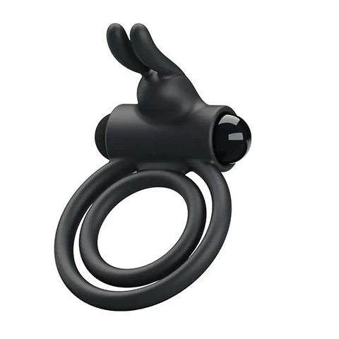 Anillo Vibrador Doble c/Conejo