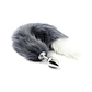 Cola de Zorro con Plug de Metal - Gris 45 cm - Miniatura 2