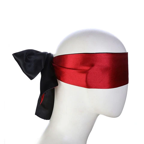 Antifaz de Tela Reversible SENS Rojo y Negro