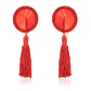 Pezoneras Satinadas con Borlas Rojas - Miniatura 1
