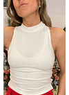 Polera Blanca Halter Top Shop