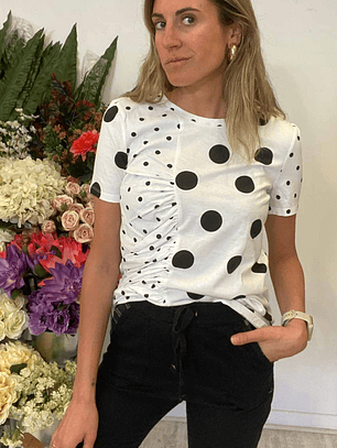 Polera Lunares Talla S Con Etiqueta Zara