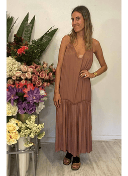 Vestido Terracota Midi Elegante Talla M Zara