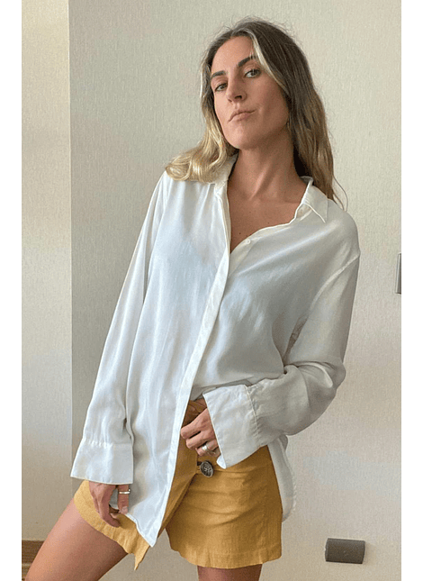 Blusa Blanca Clásica Talla L Banana Republic