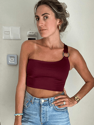 Top Burdeo Una Manga 