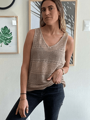 Polera de Hilo Rosa Palo Talla L University Club