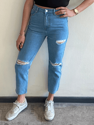 Pantalones Jeans Ropturas Mom Fif Talla 36 Saint Male Con Etiqueta