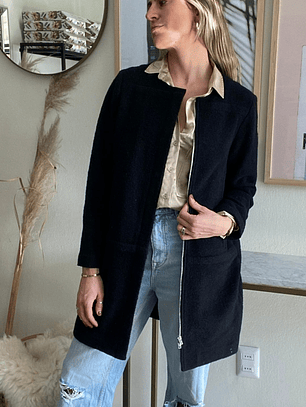 Chaqueta Lana Midi Cuello Redondo Talla S Bimba & Lola 