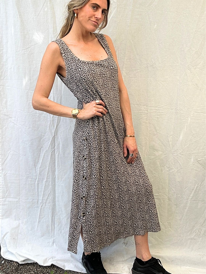 Vestido Print Largo Talla L University Club 3