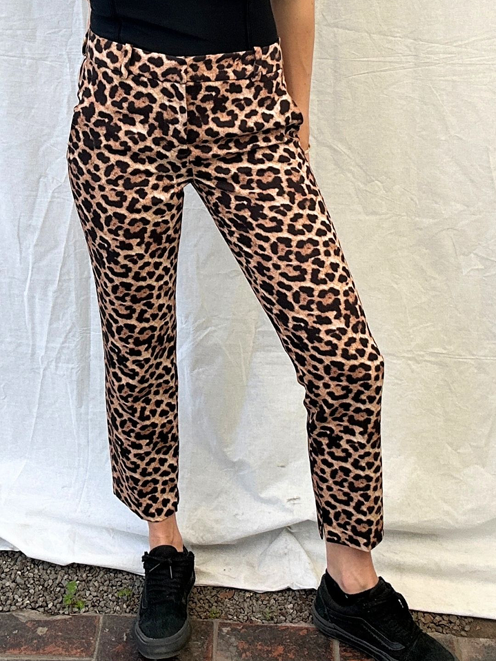 Pantalones Print Tiro Medio Talla 34 Zara 2