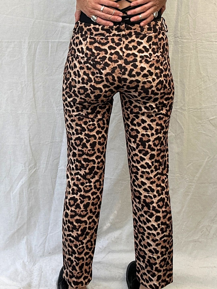 Pantalones Print Tiro Medio Talla 34 Zara 3