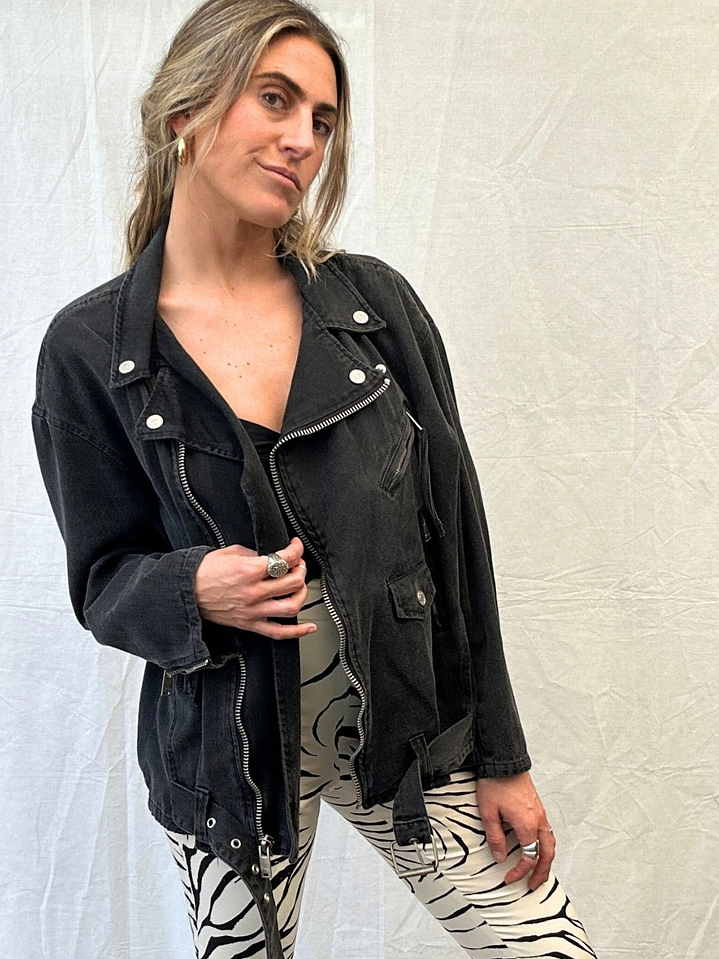 Chaqueta Jeans Aviadora Bolsillos Talla L Lolita Pocket 1