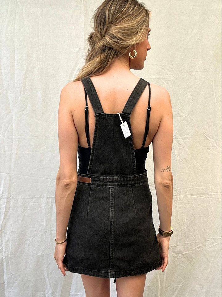 Vestido Jardinera Jeans Negra Talla XS Americanino 2