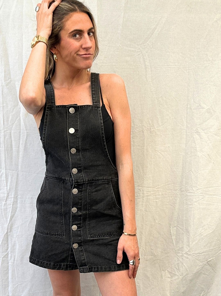 Vestido Jardinera Jeans Negra Talla XS Americanino 1
