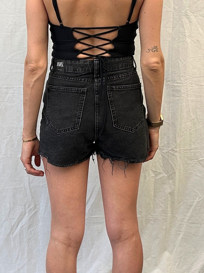 Short Mini Jeans Negra Talla 34 Zara 3