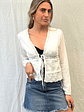 Blusa Abierta Amarras Blanca Talla L Zara - thumbnail 1