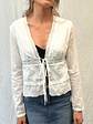 Blusa Abierta Amarras Blanca Talla L Zara - thumbnail 3