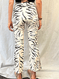 Pantalones Blancos Cebra Flare Talla 34 Zara - thumbnail 2