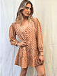 Vestido Camel Lunares Terminación Vuelos Ravena - thumbnail 3