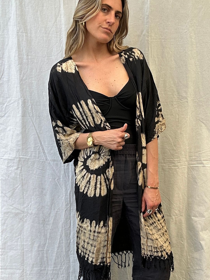 Kimono Caracola Terminación en Flecos  3