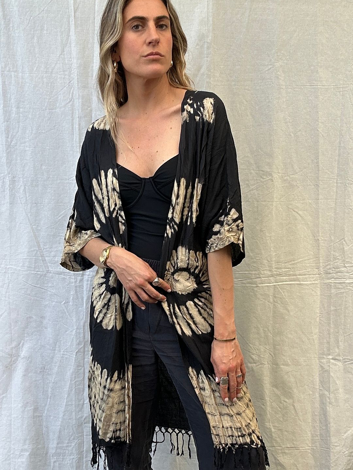 Kimono Caracola Terminación en Flecos  1