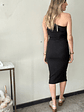Vestido Midi Negro Ajustado Una Manga Talla M Zara - thumbnail 3