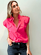 Blusa Hombreras Fucsia Con Etiqueta Neutro - thumbnail 1