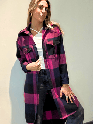 Chaqueta Sobre Camisa Paño Larga Cuadrille Neutro