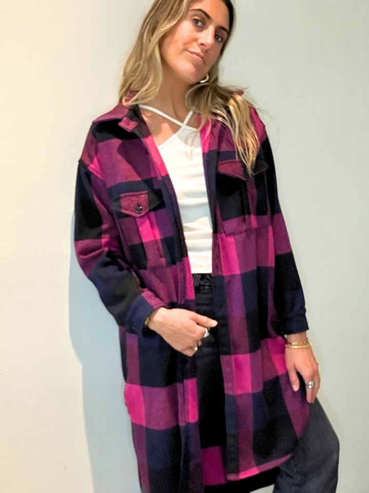 Chaqueta Sobre Camisa Paño Larga Cuadrille Neutro 3