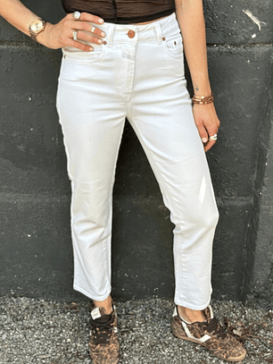 Pantalones Jeans Blancos Rectos Talla 36 Closed