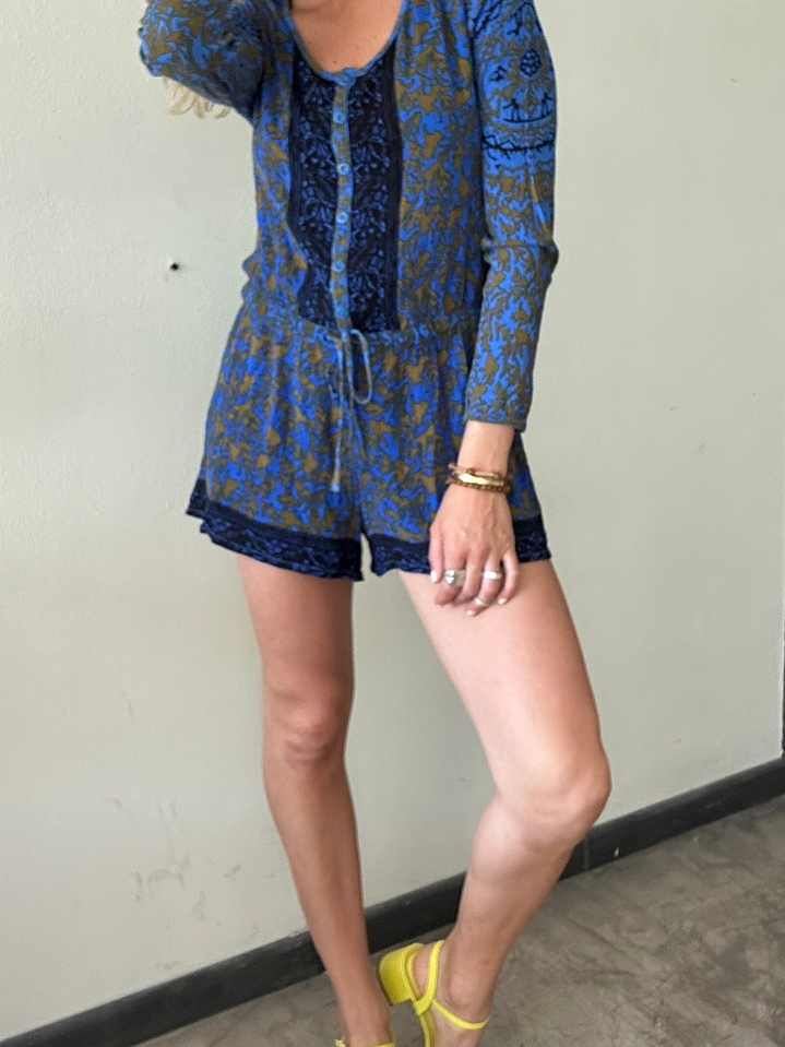 Enterito Short Azul Indi Talla XS Free People 4